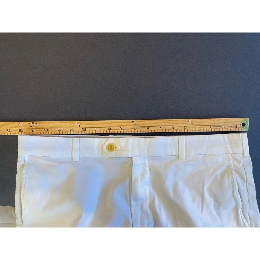 Brooks Brothers Clark Fit Chino Pants Mens 36x32 White Trousers Supima Stretch